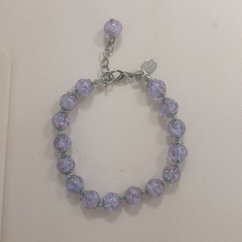 Handmade murano glass bracelet from Moldova; NEVER WORN.